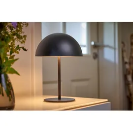 NORTHPOINT LED Metall Akku Tischlampe in Pilzform 28cm hoch Touch-Schalter Outdoor Lampenschirm Terassenleuchte Schwarz,