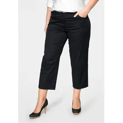 7/8-Hose »Babsie: bequemer Oberschenkel«, Sommerlich, leichter Baumwoll-Stretch, Gr. 48 - N-Gr, schwarz, , 38034062-48 N-Gr
