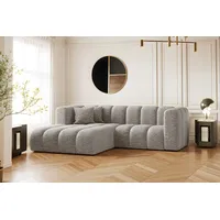 Kaiser Möbel Ecksofa L-form Sofa Grand Modular Stoff Haga und Salvador, Große Auswahl an Farben, moderner Stil, modular grau