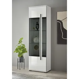 Home Affaire Wohnwand Cantara, Anbauwand, Wohnzimmer-Set, in Eiche Evoke, Weiß oder Kaschmir, (Set, 4-St), enthält zwei Vitrinen, ein Sideboard und ein Wandboard weiß 270 cm x 200 cm x 42 cm