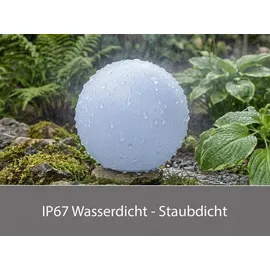 Trio Solar Außenleuchte Kunststoff Ø 20 cm inkl. 0,5 W LED Farbwechsler weiß