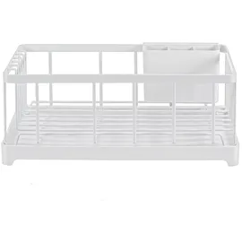 Yamazaki 2875 Tower Wire Dish Drainer, White, Steel/ABS Resin, 42 x 23 x 17 cm