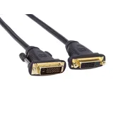 PremiumCord DVI Verlängerungskabel - 5m, Dual-Link, DVI-D (24 + 1) Buchse auf Stecker, Digital, Full HD 1080p 60Hz, Farbe schwarz