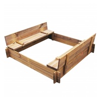 vidaXL Sandkasten mit Deckel Sitzbank Sandkiste Sandbox