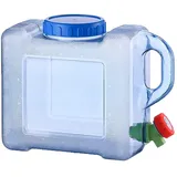 Generisch Wasserkanister Mit Hahn,Wassertank,Trinkwasserkanister mit Griff,Kanister Mit Zapfhahn Und Schraubdeckel,Wasser Kanister Für Wandern Camping Picknick Wohnwagen,Campingbox(5L)