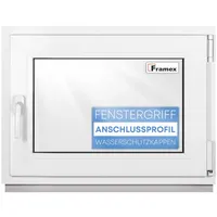 Framex Kellerfenster Fenster Kunststofffenster Weiß Breite x Höhe 100 x 70 cm (1000 x 700 mm) 2-fach (32 mm) Dreh Kipp DIN Rechts - Premium - Alle Größen
