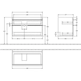 Villeroy & Boch Venticello Waschtischunterschrank A92701MS,