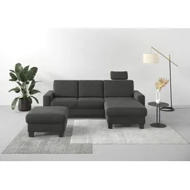 Home Affaire Ecksofa HOME AFFAIRE "Summer L-Form", grau (anthrazit), B:249cm H:91cm T:164cm, 95% Polyester, 5% Polyamid, Sofas, Ecksofa, mit Recamiere, mit oder ohne Bettfunktion und Bettkasten, Cord-Bezug