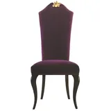 Stuhl Thron Sessel Set Esszimmer Designer Holz Antik Stil Barock Rokoko Stühle