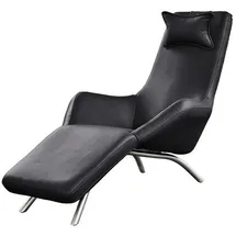 KAWOLA Relaxliege CAVAL Leder schwarz
