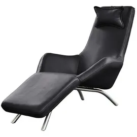 KAWOLA Relaxliege CAVAL Leder schwarz