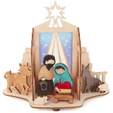 Drechslerei Kuhnert Bastelset Teelichthalter Krippe 10228