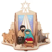 Drechslerei Kuhnert Bastelset Teelichthalter Krippe 10228