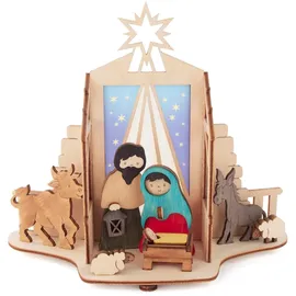 Drechslerei Kuhnert Bastelset Teelichthalter Krippe 10228