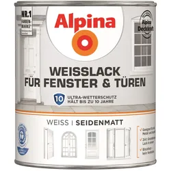 Alpina Weißlack für Fenster & Türen seidenmatt 750 ml