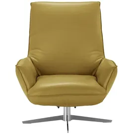 KOINOR Sessel Isira Leder 80 x 102 x 102 cm Grün drehbar mit Kopfteil