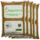 150 kg 100 % natürliche Holzpellets zum Heizen. Praktische, bequeme und effiziente Nutzung.