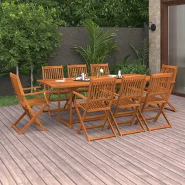 vidaXL Garten-Essgruppe 9-tlg. Braun