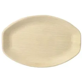 Papstar Tabletts, Palmblatt "pure" oval 3 cm x 29 cm x 21 cm natur