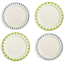 &klevering - Folk Teller, Ø 22,5 cm, mehrfarbig (4er-Set)