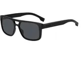 HUGO BOSS Boss 1648/S Herren-Sonnenbrille Vollrand Eckig Kunststoff-Gestell, schwarz