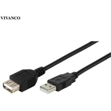 Vivanco USB 2.0 kompatibles Verlängerungskabel, 3m (45228)