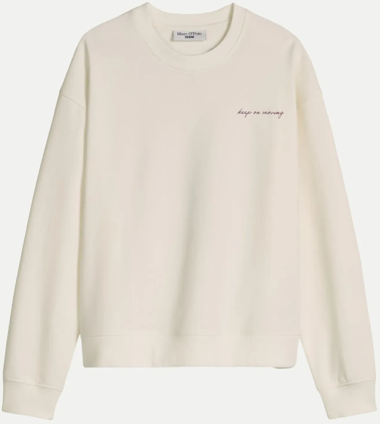 Sweatshirt, LSL, Front And Back Pri Weiß XS