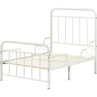 Beliani Kinderbett Anais 90 x 200 cm Metall weiß