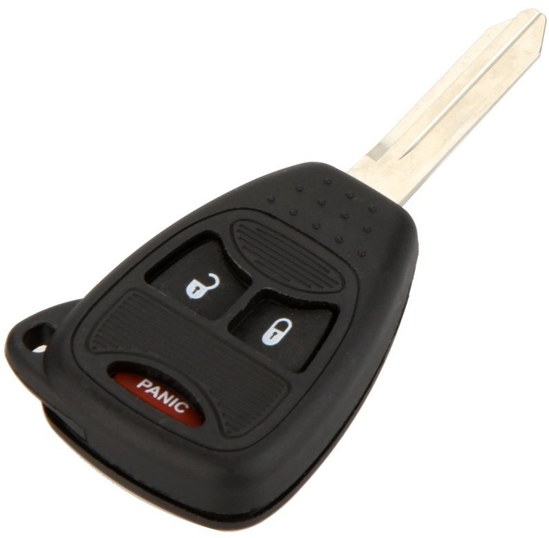 KATUR 3 Tasten Autoschlüssel Fall Compatible with Chrysler Dodge Uncut Blade Blank Autoschlüssel Shell Remote Key Fall Auto Abdeckung Ersatz Fob