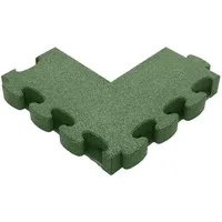Gum-tech Negatives Eckstück Gerade für Fallschutzplatten Grün. 8 cm)