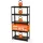 EasyMaxx Lagerregal Stahl 180x90x40 cm braun/schwarz 875 kg Traglast 5 verstellbare Ablagen