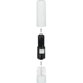 Relaxdays Pfeffermühle 23 cm Schwarz/Weiß befüllt