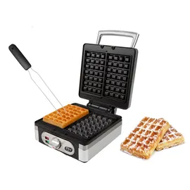 DOMO collection Waffeleisen 2 in 1 für extra dicke quadratische Waffeln (2,6 cm) und knusprige Waffeln inkl. Spatel