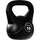 MOVIT Kettlebell BASIC BLACK, Kugelhantel mit Bodenschonender Kunststoffhülle, 1 bis 20 kg, Schadstoffgeprüft, 10 kg