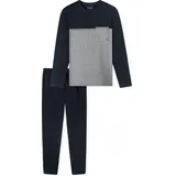 SCHIESSER Herren Pyjama »Pyjama 95/5 Nightwear, blau