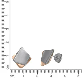 Celesta Ohrstecker CELESTA Silber 925 zweifarbig satiniert und glänzend one-size