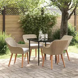 vidaXL Garten Essgruppe 5-tlg. Beige
