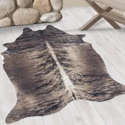 Teppich AYYILDIZ TEPPICHE "ETOSHA 4115", braun, B:150cm H:6mm L:200cm, Polyester, Teppiche, Pflegeleicht / Moderner Fell Look