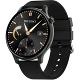 Smartwatch Bluetooth Anruf Herren Damen 1,28 Zoll Smartwatch Sport Herzfrequenzmonitor Schlaf Schrittzähler Kalorien Wasserdicht IP67 Stoppuhr geteilt 24 Sportmodi für Android iOS