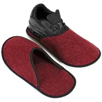 Pantoffelmann Überpantoffeln leicht faltbar Herren Damen Filzpantoffel Überzieher Museumspantoffel bordeaux M (36-40) - bordeaux - 36-40