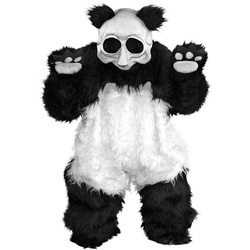 Ghoulish Productions Kostüm Panda, Pandabär Tierkostüm mit Gruselnote schwarz