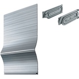 Hettich Schrankrollladen (ohne seitliche Führungsschiene, Rollladen für Möbel, 500x900x350mm, silber) 9299355