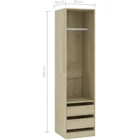 VidaXL Kleiderschrank mit Schubladen Sonoma-Eiche 50x50x200 cm