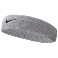 Nike Swoosh Stirnband, Grau (Grey heather/black), Einheitsgröße EU