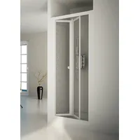 Forte Dusch-Falttür Domino Klappsytem 90-95 cm Duschtür Faltsystem Duschwand
