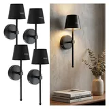 ideoon lights Elegante LED Wandleuchte (180 lm) 4er-Set Schwarz