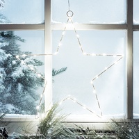 Lights4fun 4er Set LED Stern Fensterbild Weihnachten Fensterdeko Timer Batteriebetrieb 35cm Leuchtsterne Kinderzimmer