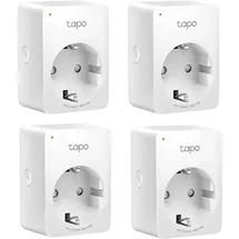 TP-Link Tapo P100 Smarte WLAN Steckdose, 4er Pack [Fernzugriff, Abläufe und Zeitpläne, Sprachsteuerung]