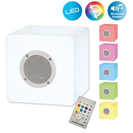 NÄVE LED-Dekoleuchte Würfel mit Bluetooth Cube Weiß eckig