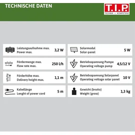T.I.P. Solar-Teichpumpe SPS 250/6